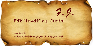 Földváry Judit névjegykártya