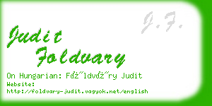 judit foldvary business card