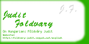 judit foldvary business card